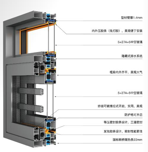 XC-X122断桥隔热平开...