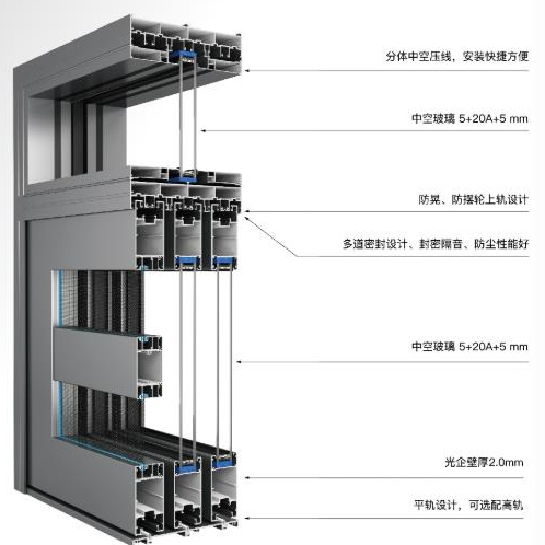 XC-200三轨重型推拉门系列